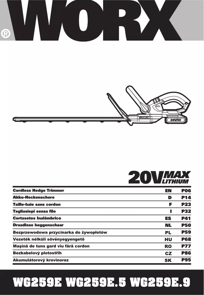 Imagen de la primera página del manual del dispositivo WG259E.9