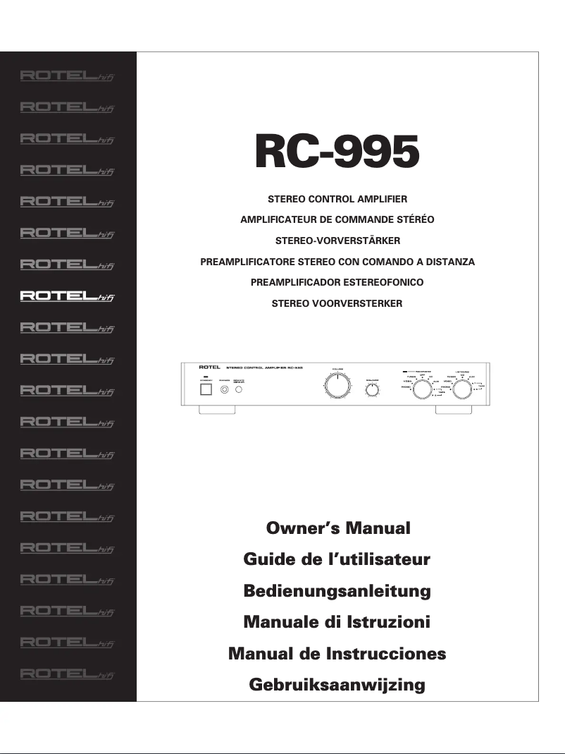 Imagen de la primera página del manual del dispositivo RC-995