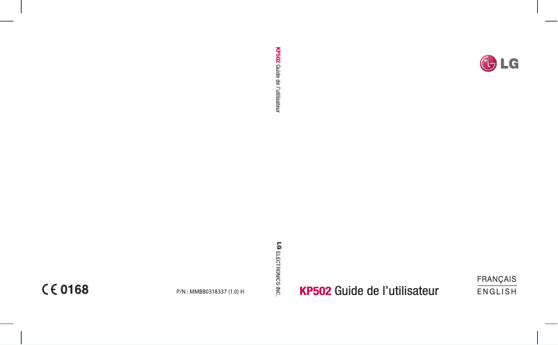 Página 1 del manual Manual de usuario LG KP502