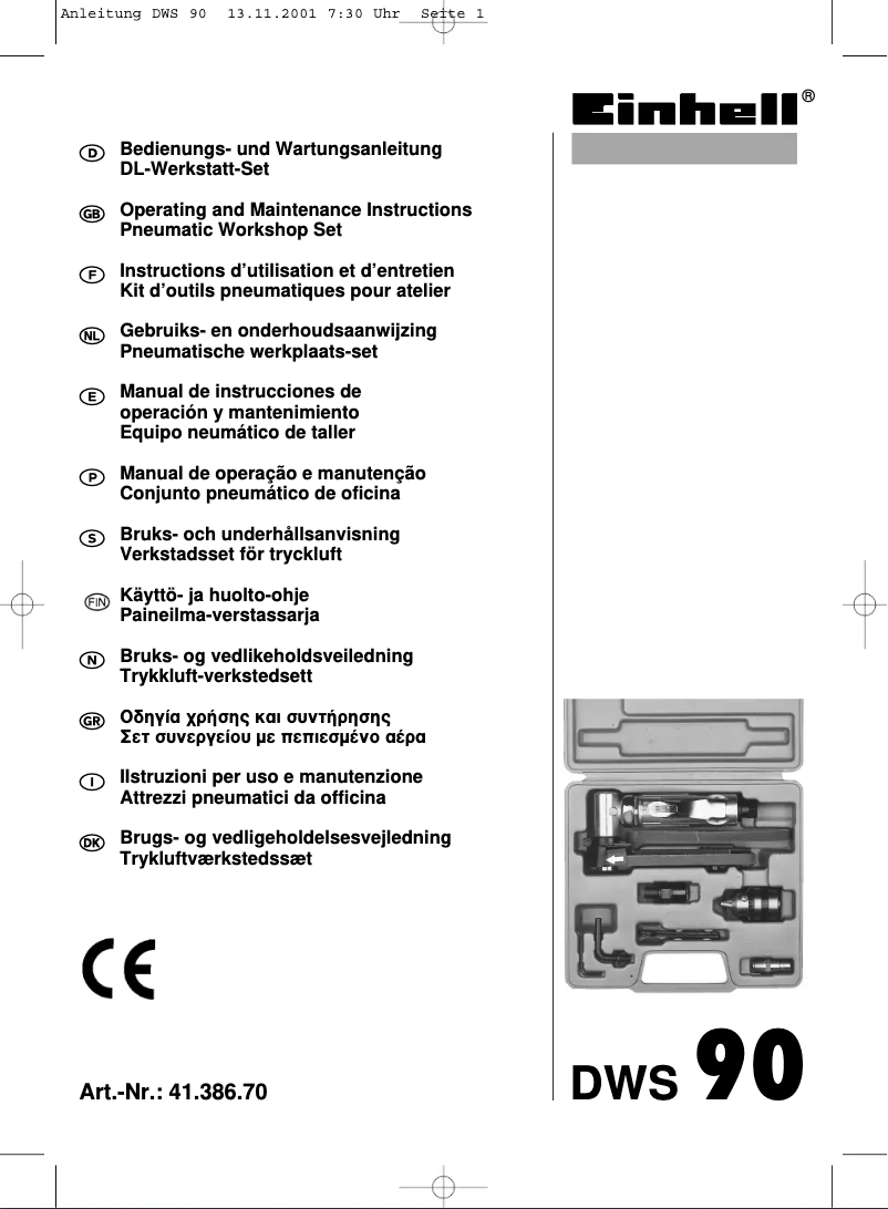 Imagen de la primera página del manual del dispositivo DWS 90