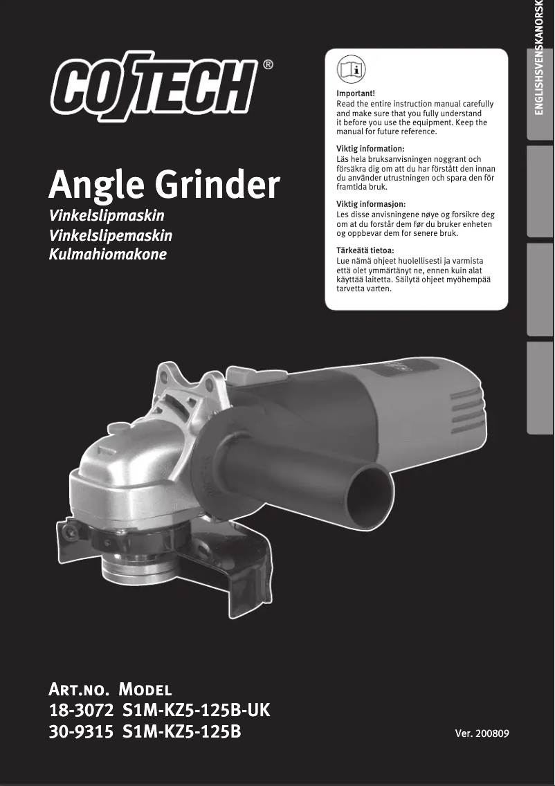 Página 1 del manual Manual de usuario Cotech S1M-KZ5-125B