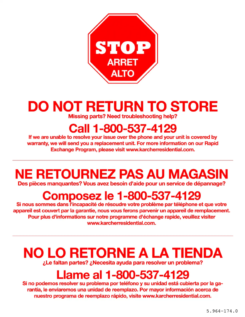 Página nº 1 - Manual de usuario Kärcher K2 CCK