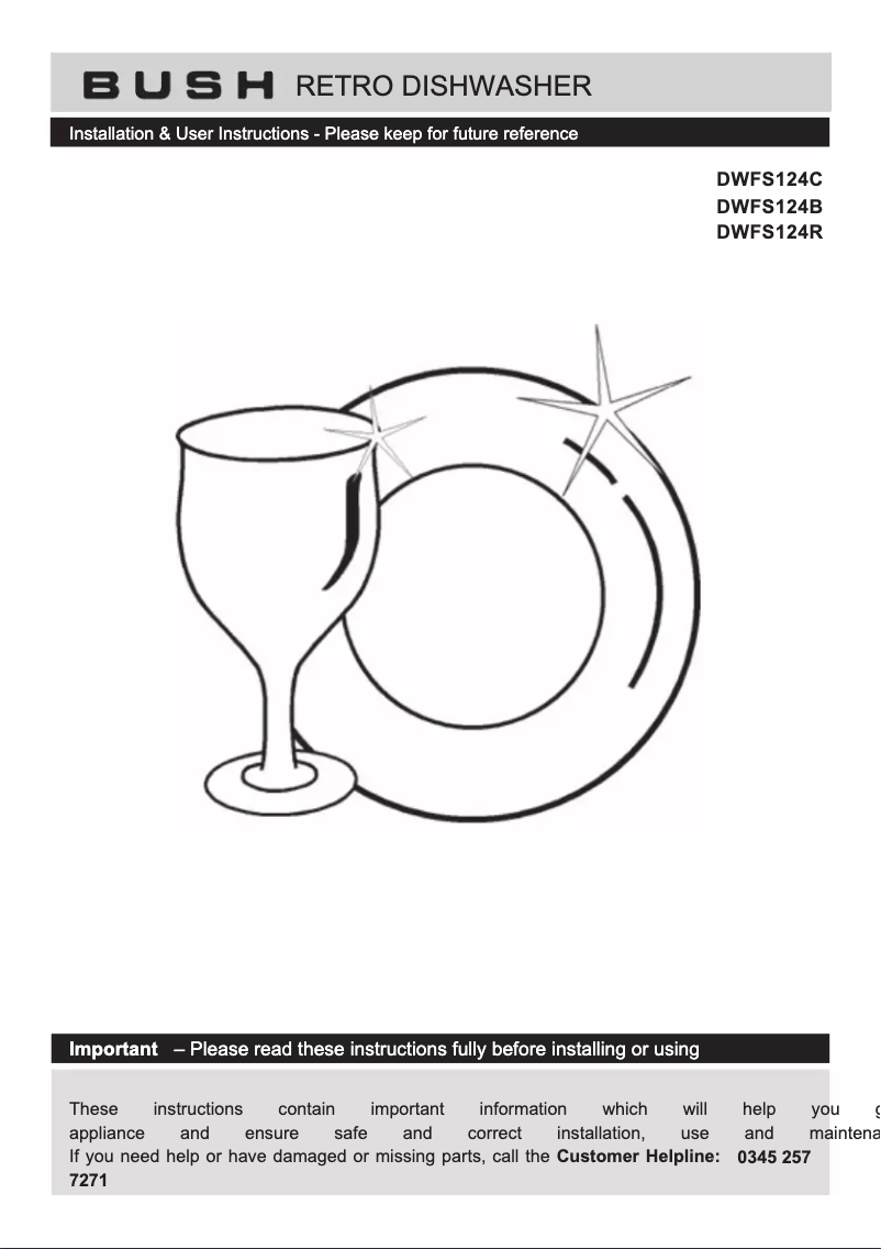 Imagen de la primera página del manual del dispositivo DWFS124R