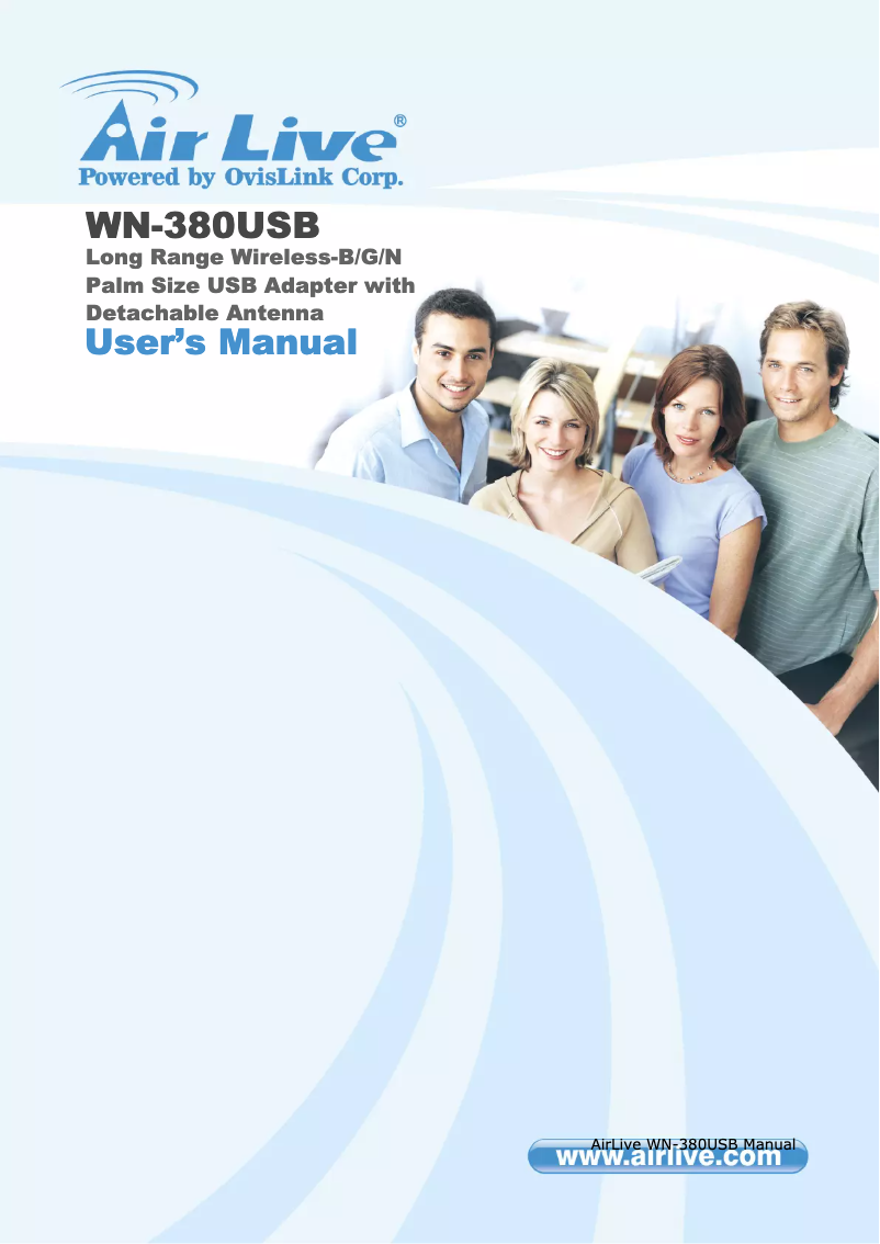 Imagen de la primera página del manual del dispositivo WN-380USB