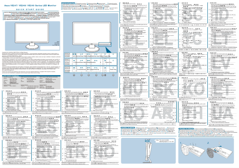 Imagen de la primera página del manual del dispositivo VE248S