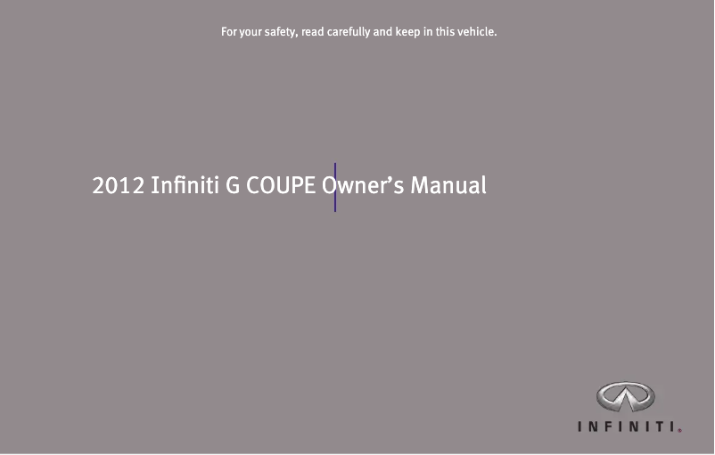 Imagen de la primera página del manual del dispositivo Q60 Coupe (2012)