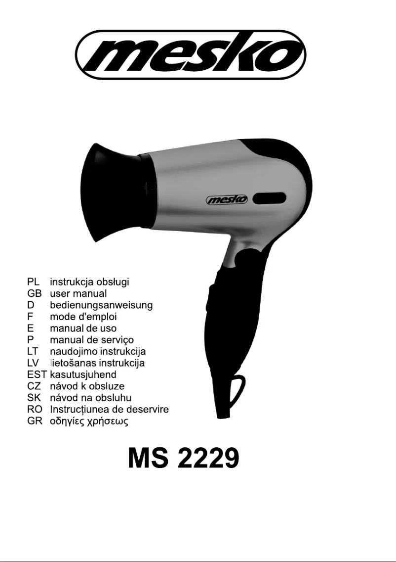 Página 1 del manual Manual de usuario Mesko MS 2229