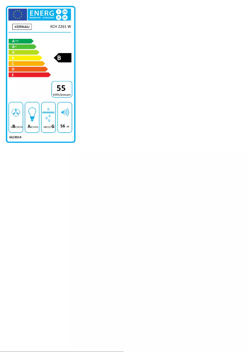 Página 1 del manual Etiqueta energética Kernau KCH 2261 W