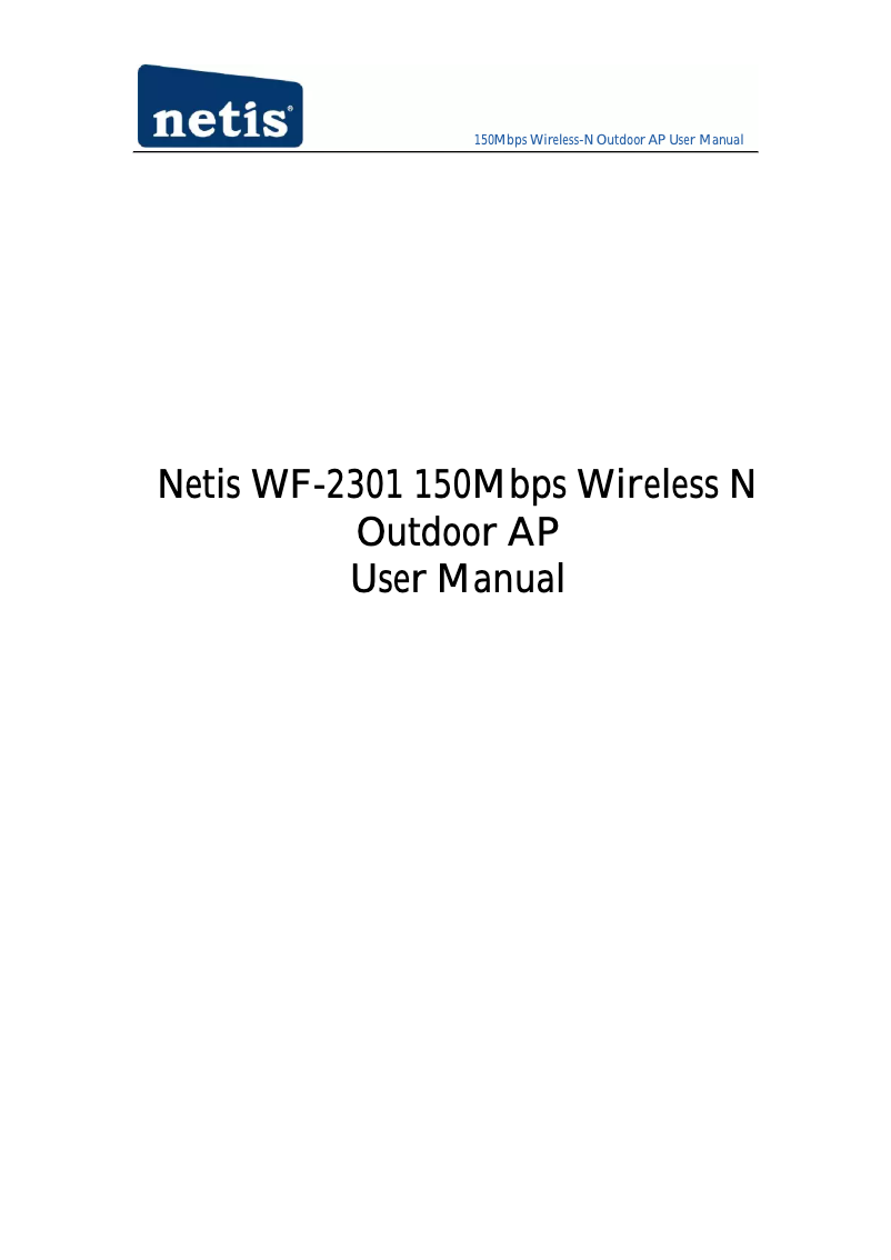 Página 1 del manual Manual de usuario Netis WF-2301