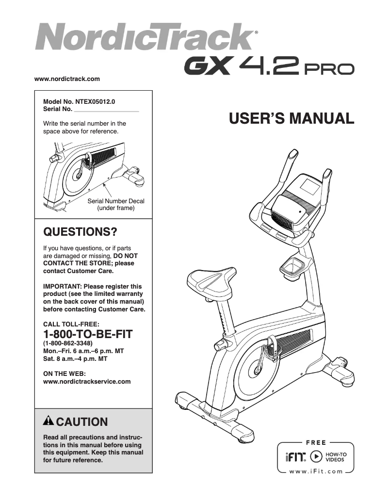 Imagen de la primera página del manual del dispositivo GX 4.2 PRo