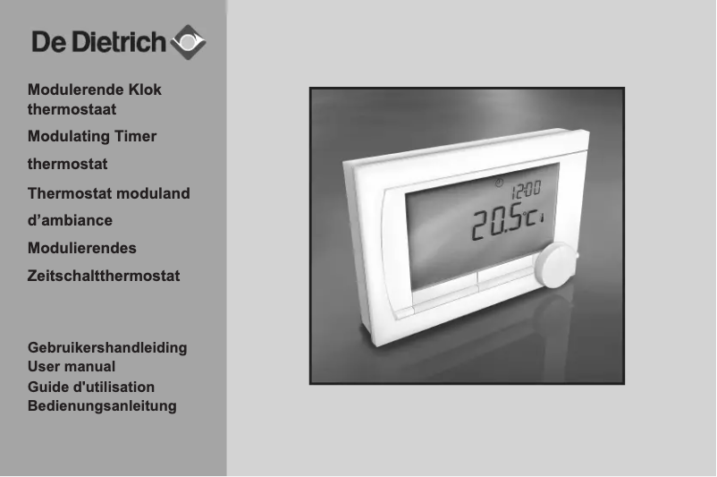 Página 1 del manual Manual de usuario De Dietrich OpenTherm 123100