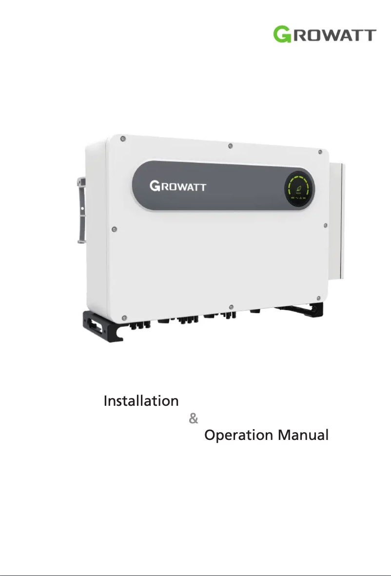 Página 1 del manual Manual de usuario Growatt MAX 100-150KTL3-X2 MV