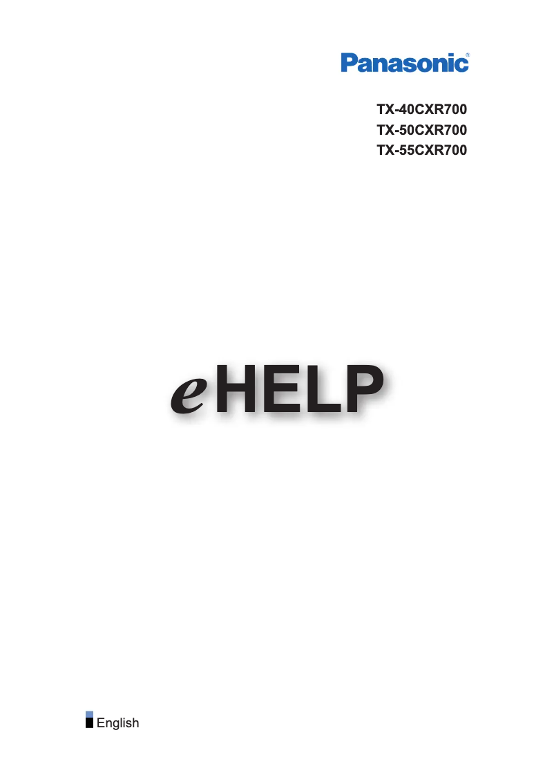 Imagen de la primera página del manual del dispositivo Viera TX-55CXR700