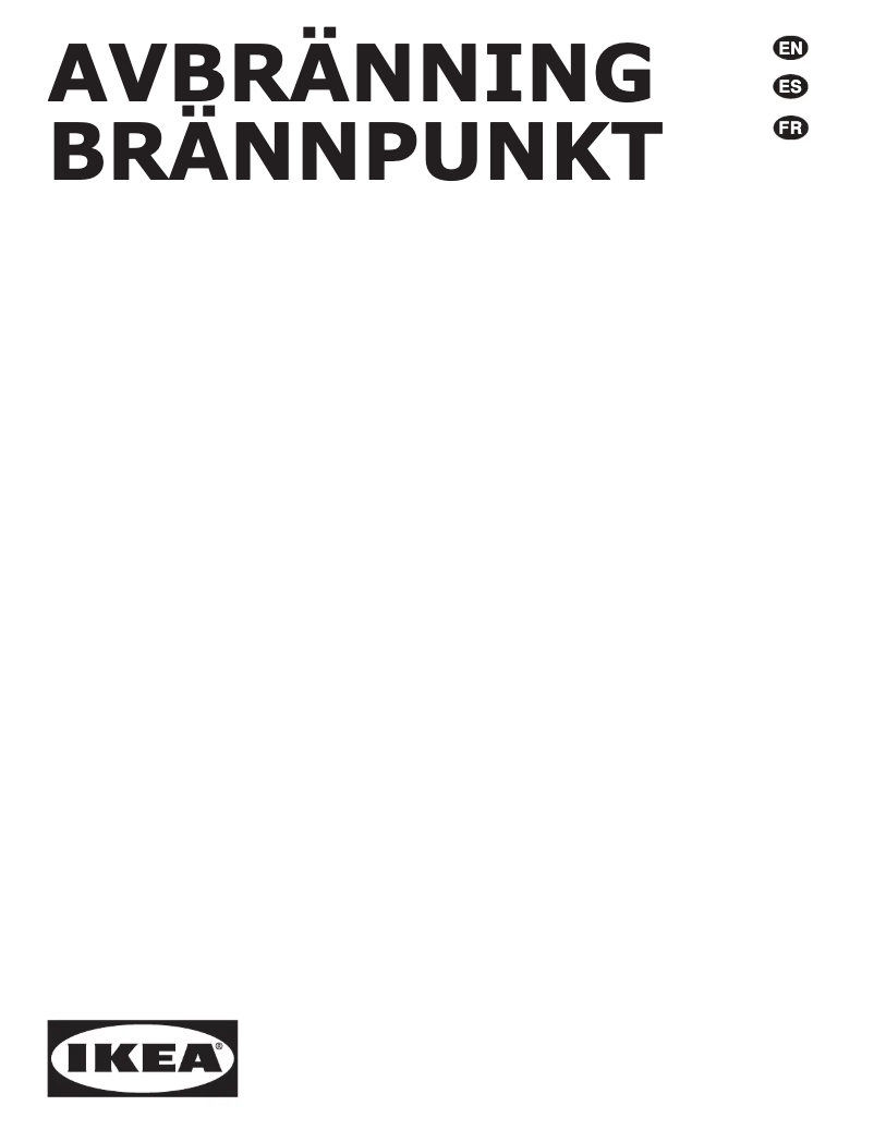 Página 1 del manual Manual de usuario Ikea AVBRÄNNING 504.621.35