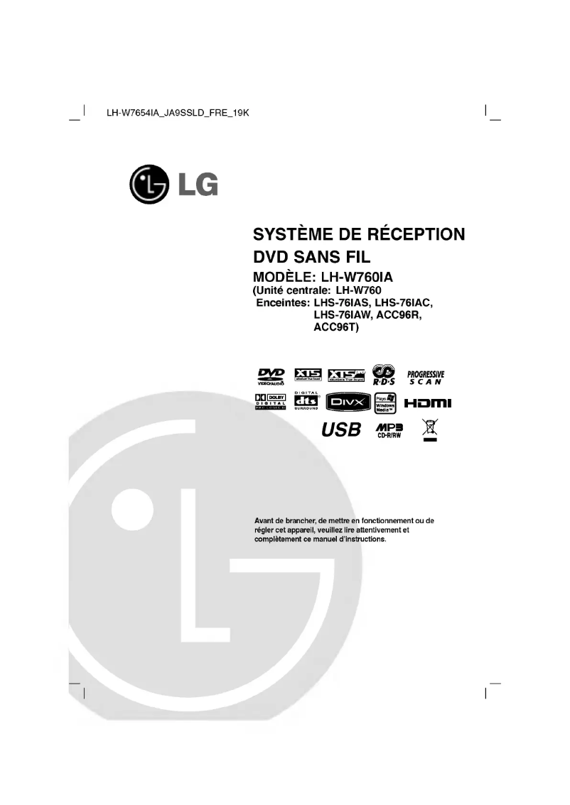 Página nº 1 - Manual de usuario LG LH-W7634IA