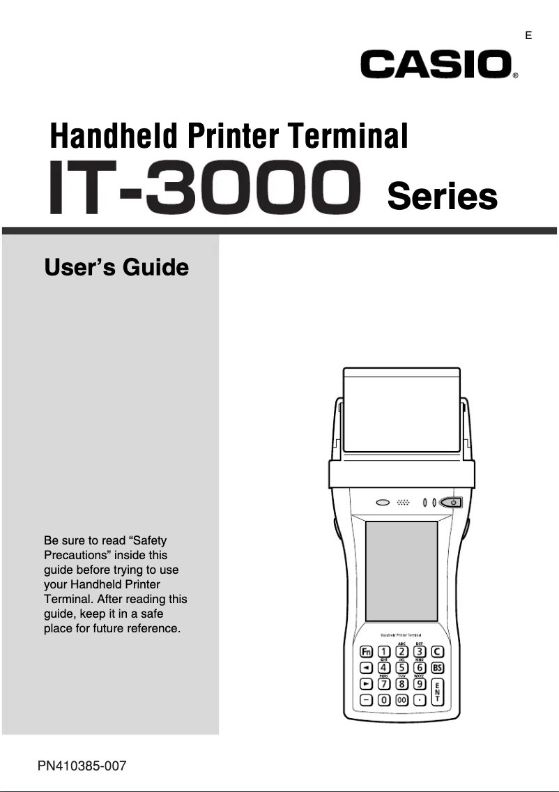 Imagen de la primera página del manual del dispositivo IT-3000