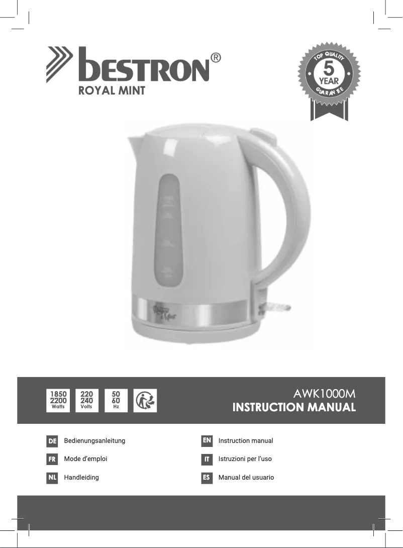 Imagen de la primera página del manual del dispositivo AWK1000M