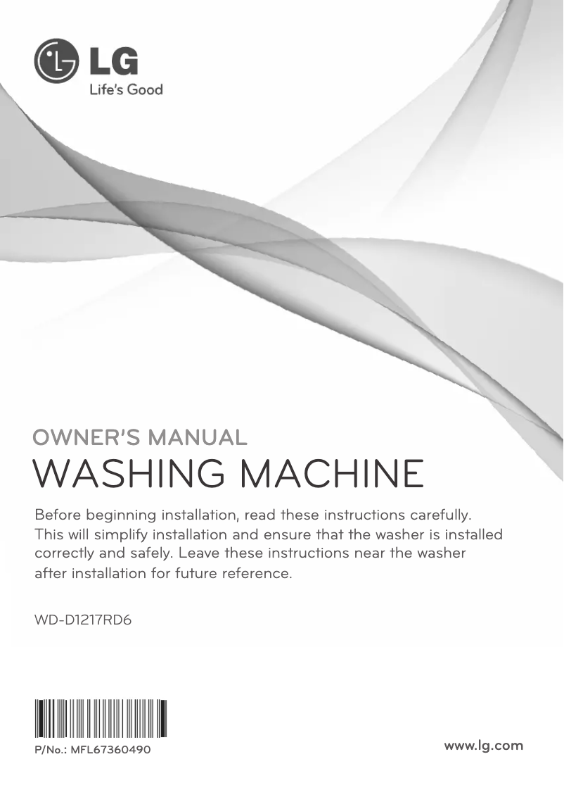 Página 1 del manual Manual de usuario LG WD-D1217RD6