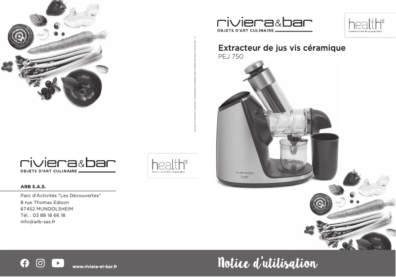 Página 1 del manual Manual de usuario Riviera & Bar PEJ750