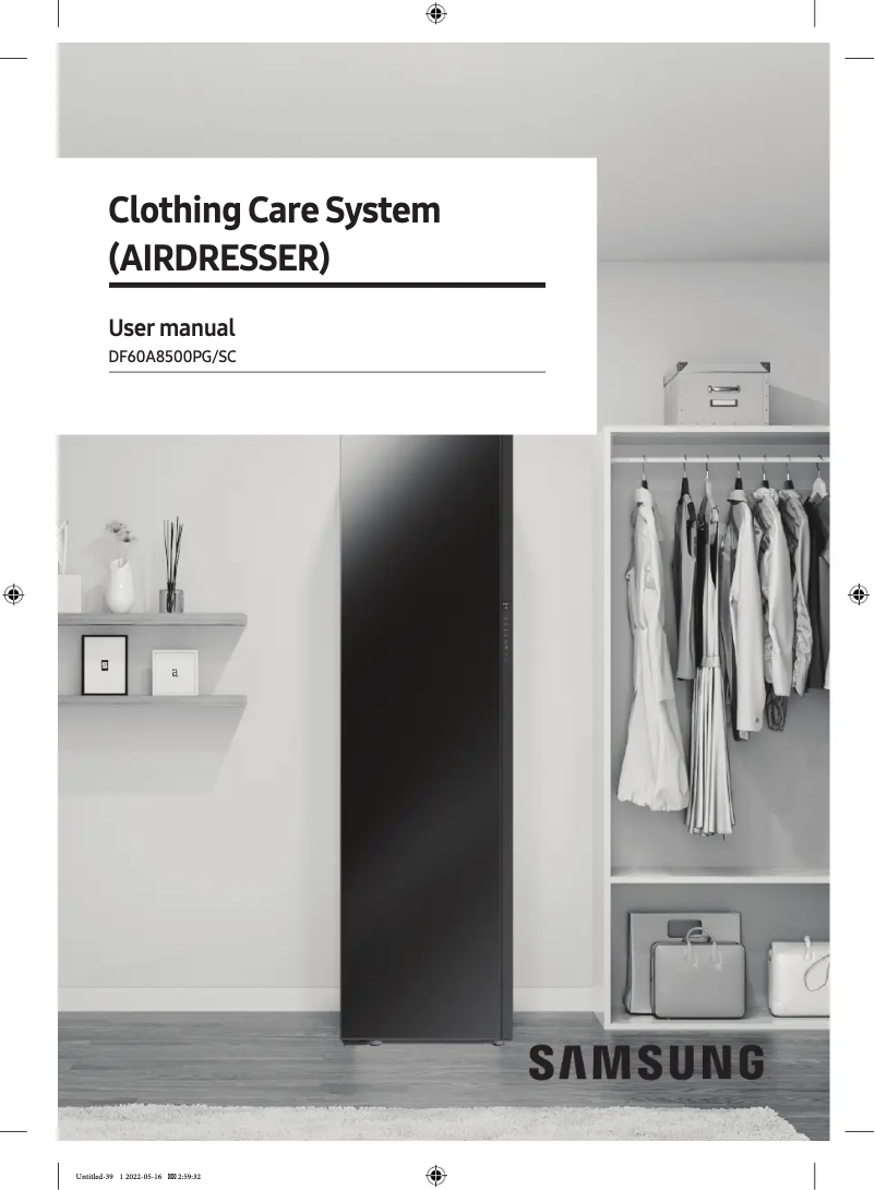 Imagen de la primera página del manual del dispositivo DF60A8500PG