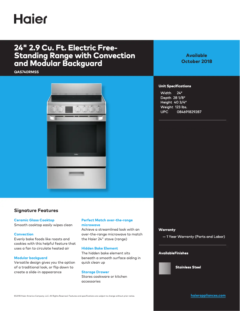 Imagen de la primera página del manual del dispositivo QAS740RMSS