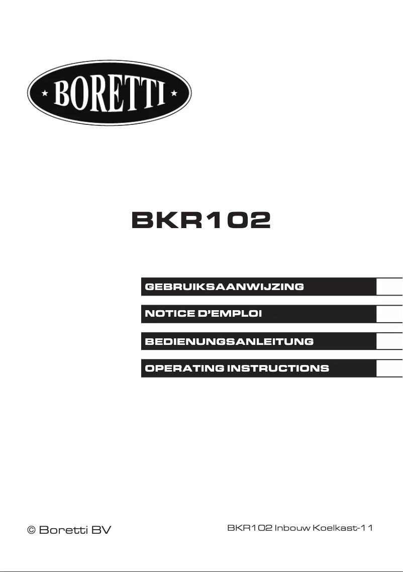 Página 1 del manual Manual de usuario Boretti BKR102