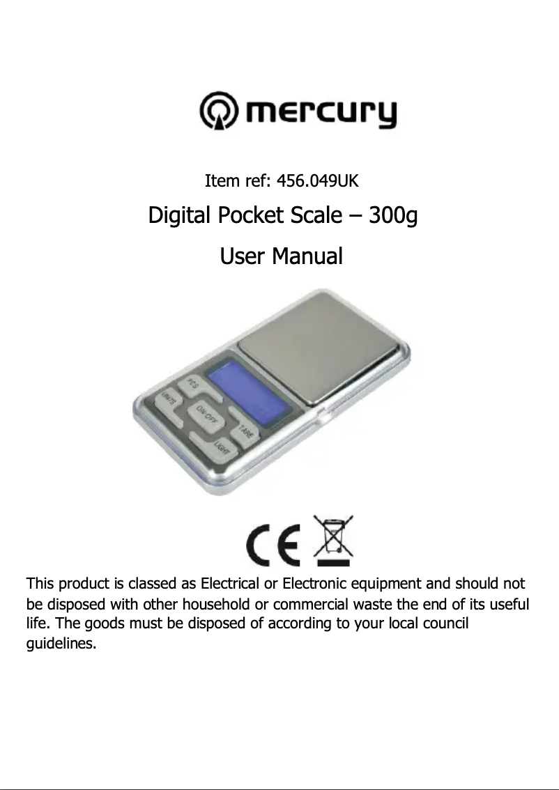 Imagen de la primera página del manual del dispositivo PS-300