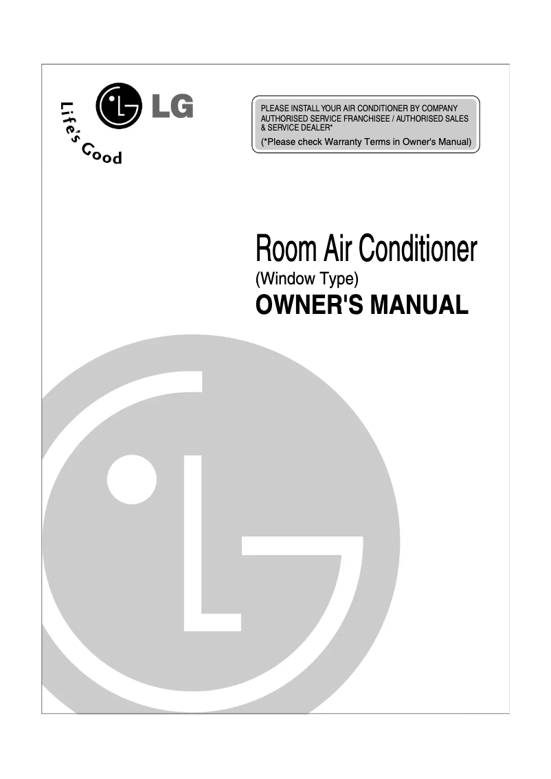 Página 1 del manual Manual de usuario LG LWB18C1AM1