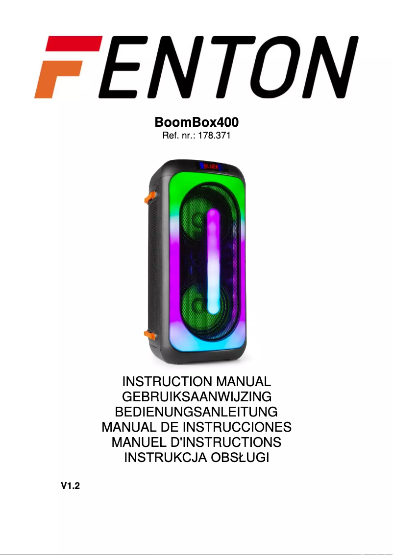 Página 1 del manual Manual de usuario Fenton BoomBox400