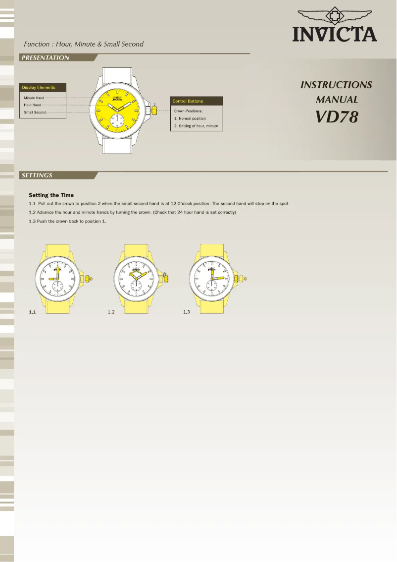 Página 1 del manual Manual de usuario Invicta Russian Diver 12704