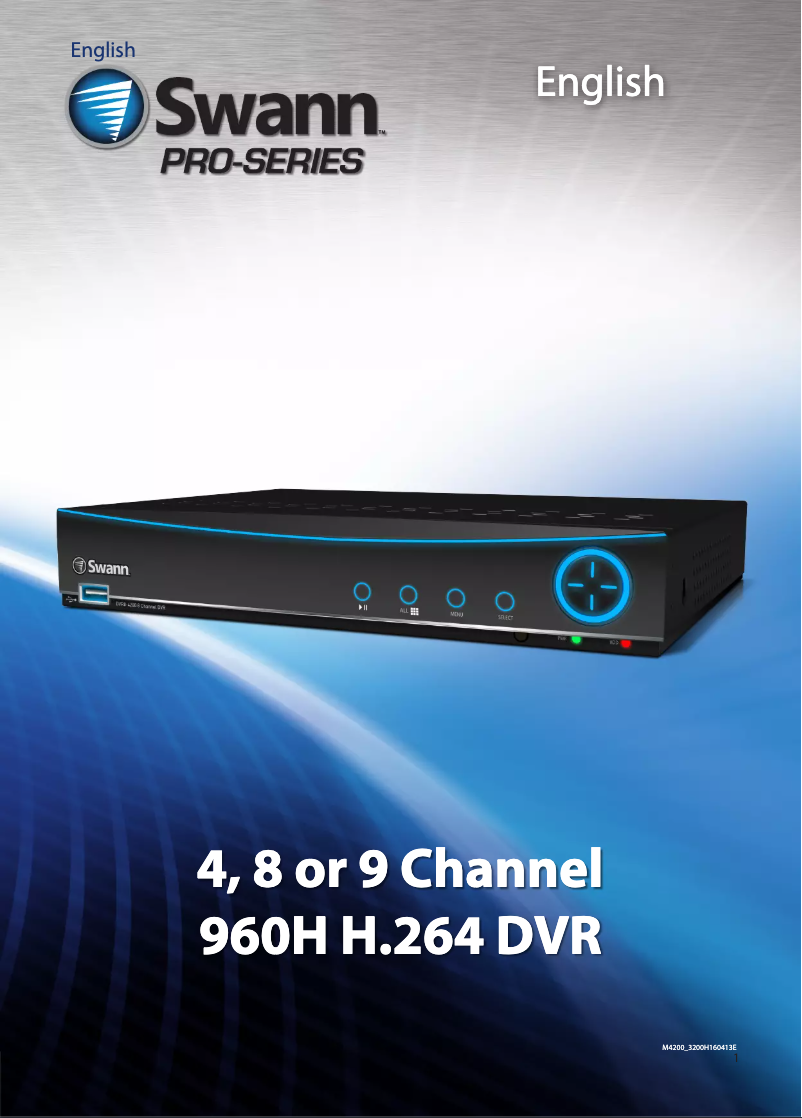 Imagen de la primera página del manual del dispositivo DVR4-4200