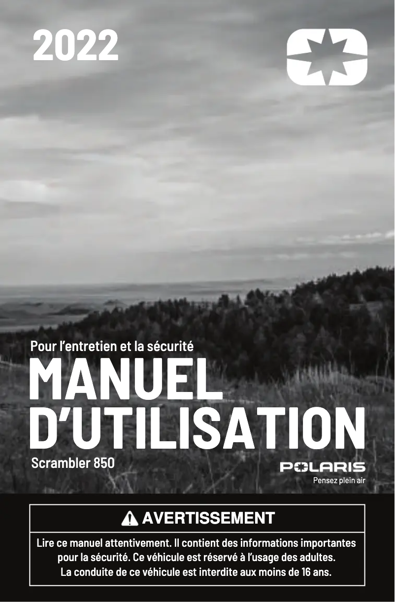 Página 1 del manual Manual de usuario Polaris Scrambler 850 (2022)