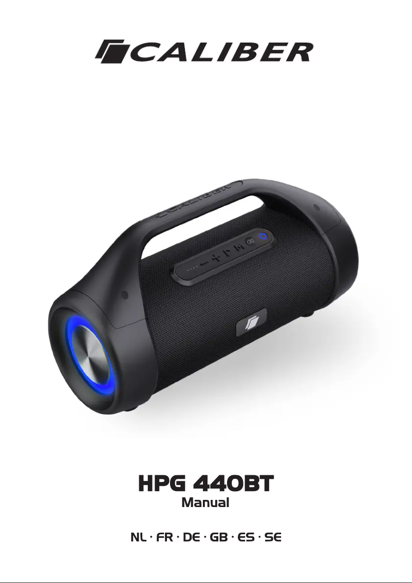 Imagen de la primera página del manual del dispositivo HPG440BT