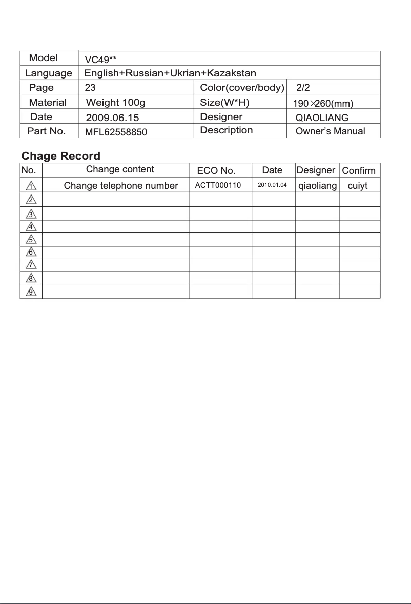 Página 1 del manual Manual de usuario LG VK70285HU