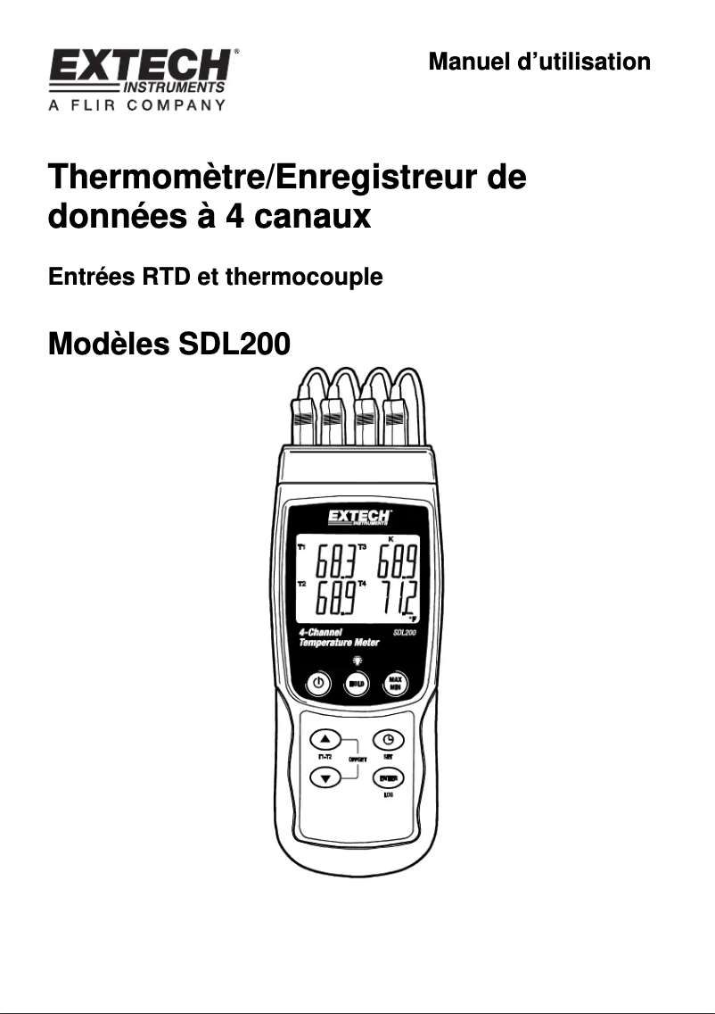 Imagen de la primera página del manual del dispositivo SDL200