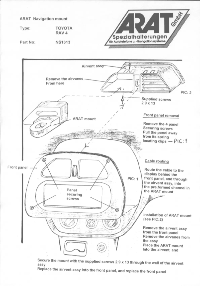 Imagen de la primera página del manual del dispositivo NS1313