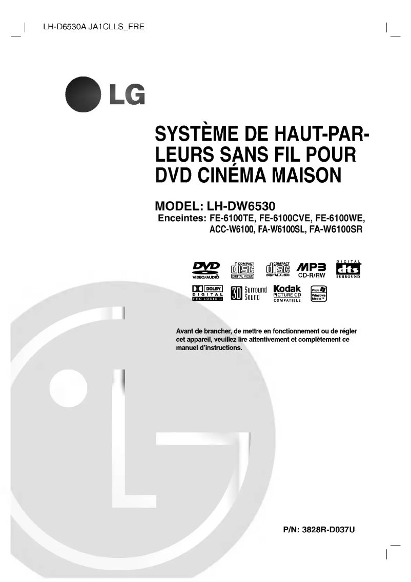 Página nº 1 - Manual de usuario LG LH-DW6530A