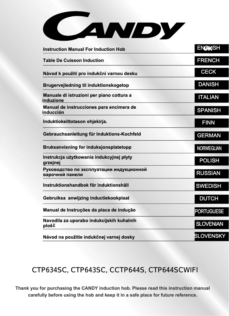 Imagen de la primera página del manual del dispositivo CTP643SC