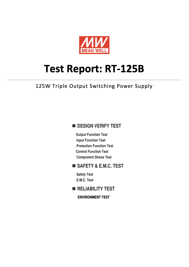 Imagen de la primera página del manual del dispositivo RT-125B