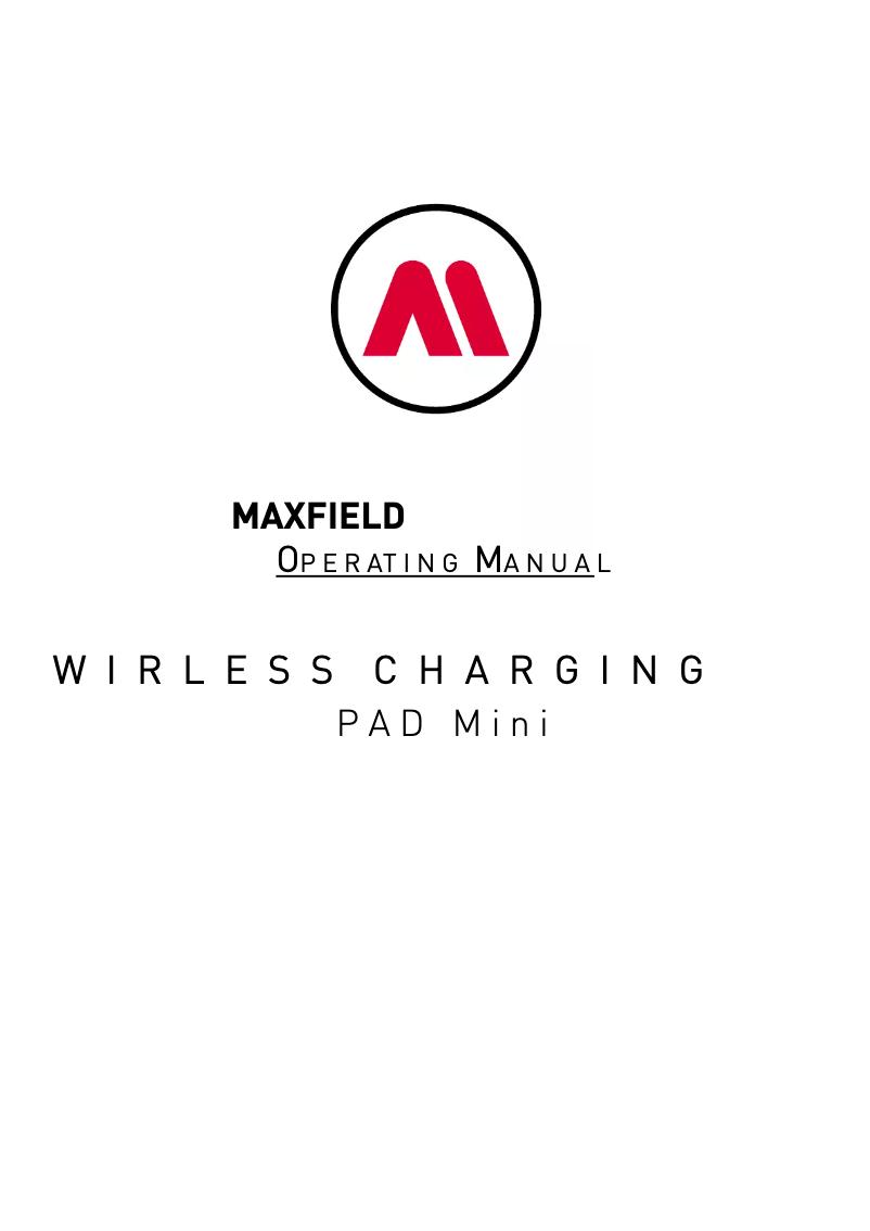 Imagen de la primera página del manual del dispositivo Wireless Charging Pad mini