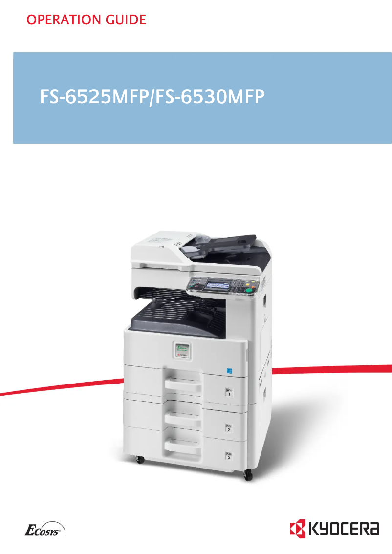 Página nº 1 - Manual de usuario Kyocera FS-6525MFP/FAX