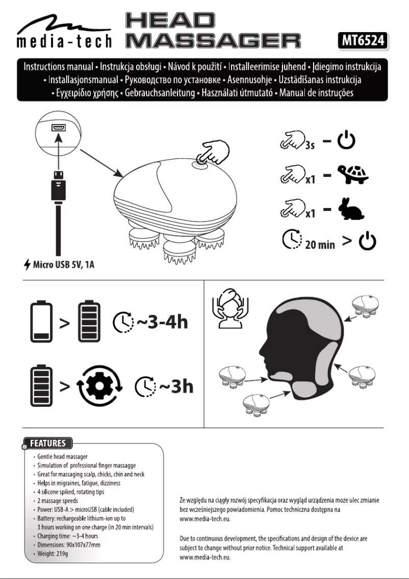 Página 1 del manual Manual de usuario Media-Tech MT6524