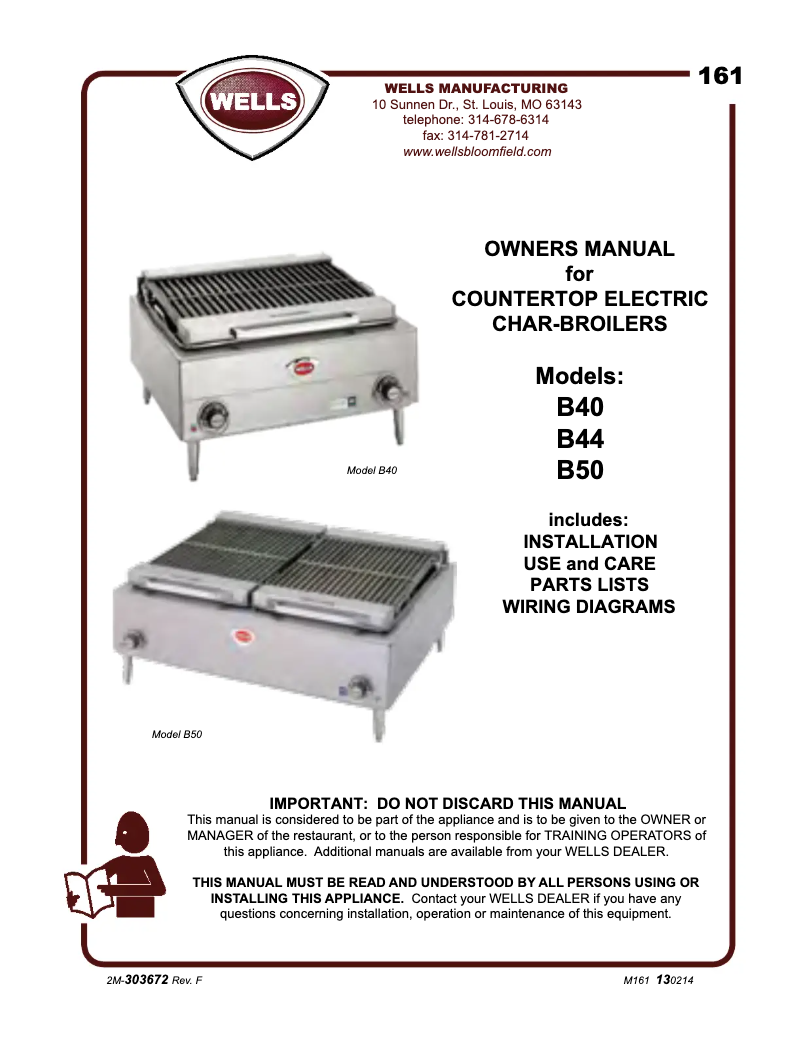 Página 1 del manual Manual de usuario Wells B40