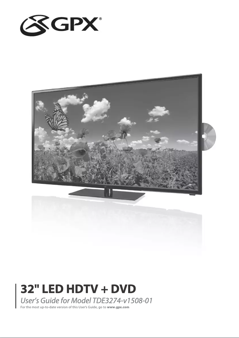 Página 1 del manual Manual de usuario GPX TDE3274BUP