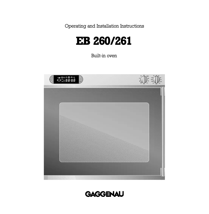 Página 1 del manual Manual de usuario Gaggenau EB 260 131 CD