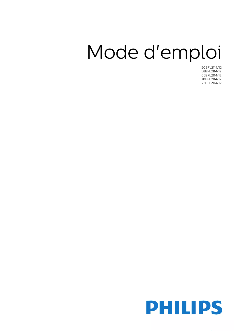 Imagen de la primera página del manual del dispositivo 65BFL2114