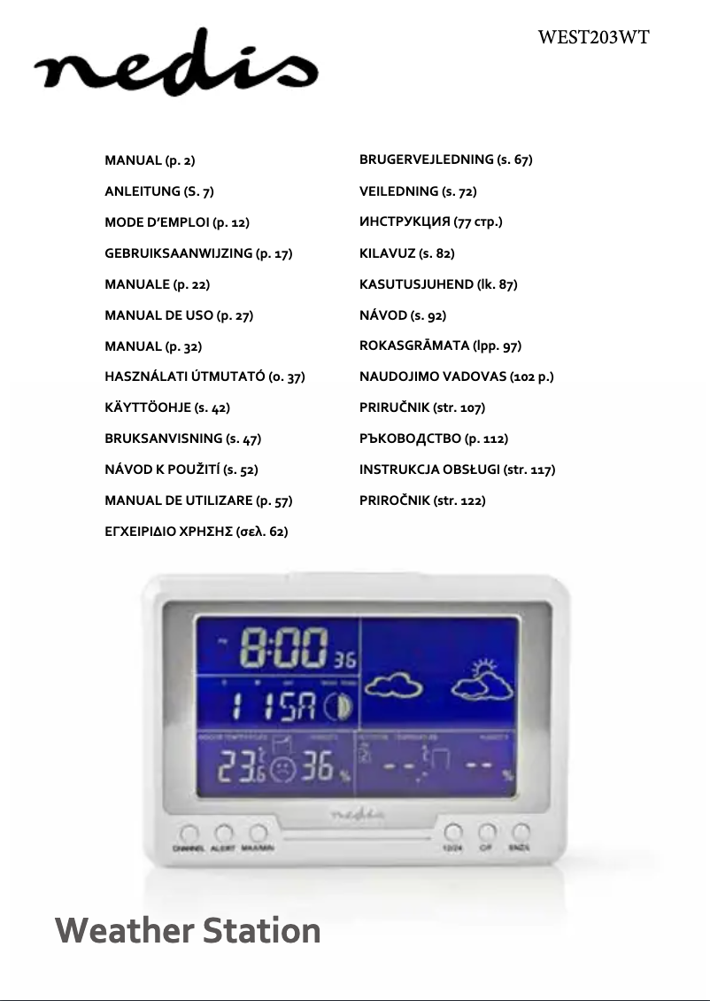 Página 1 del manual Manual de usuario Nedis WEST203WT