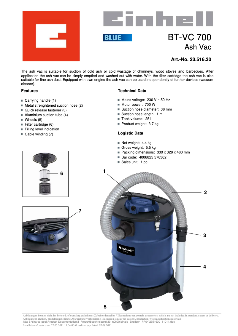 Imagen de la primera página del manual del dispositivo BT-VC 700
