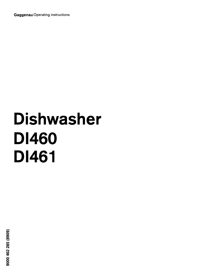 Página 1 del manual Manual de usuario Gaggenau DI 461-111