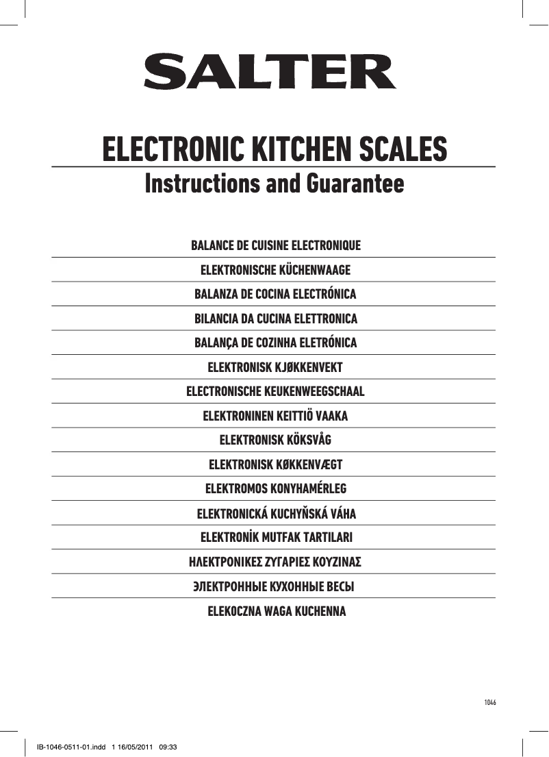 Página 1 del manual Manual de usuario Salter ColourWeigh